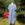 Robe longue Altea motifs indiens bleus