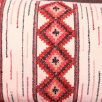 Housse coussin laine bande croix rose ou noir