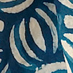 Motif goyave blanc fond bleu