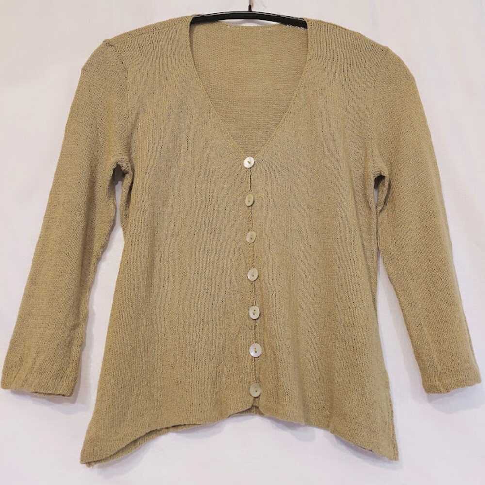 Cardigan soie et boutons nacrés "Aussie"