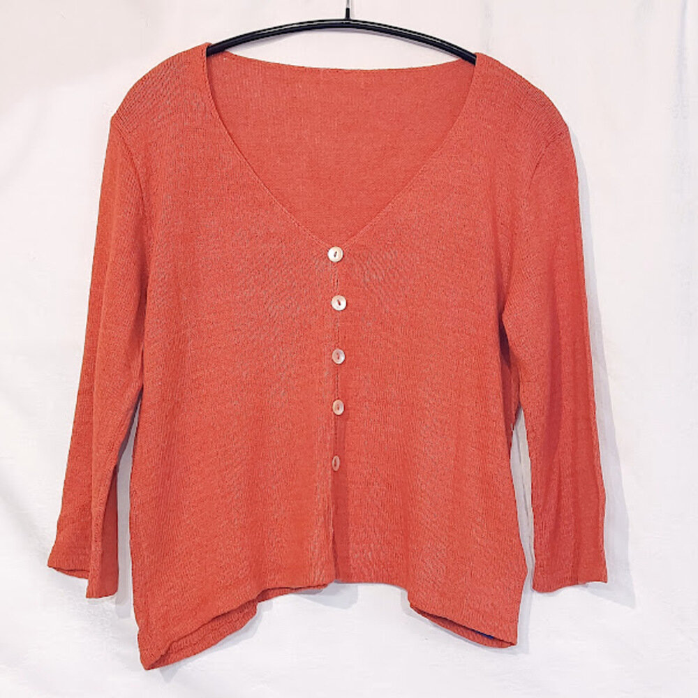 Cardigan soie et boutons nacrés "Aussie"