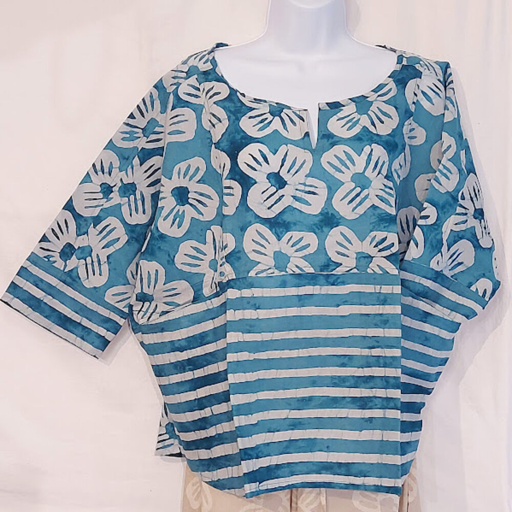 Auropocket fond émeraude face bis 1k Blouse bohème Auropocket avec poches