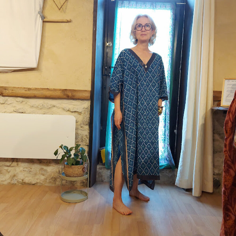 cliente caftan L 1k Tunique longue Caftan artisanale