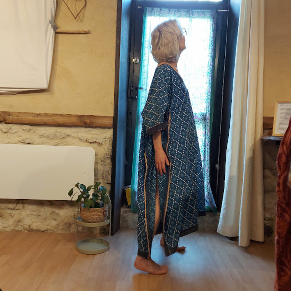 cliente caftan L coté 1k Tunique longue Caftan artisanale